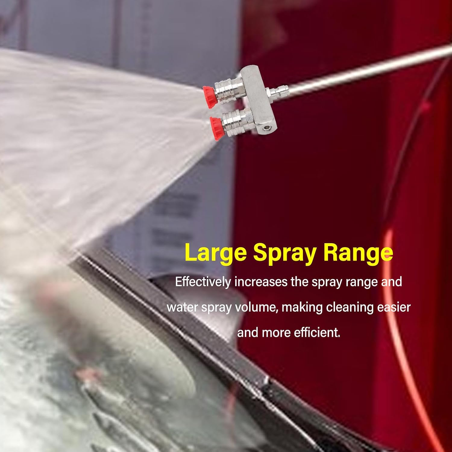 Pressure Washer Tips, Dual Nozzle Turbo Nozzle, 2 in 1 Power Washer Nozzle Tip with 1/4 Quick Connect 2 Color Nozzle, for Accessory