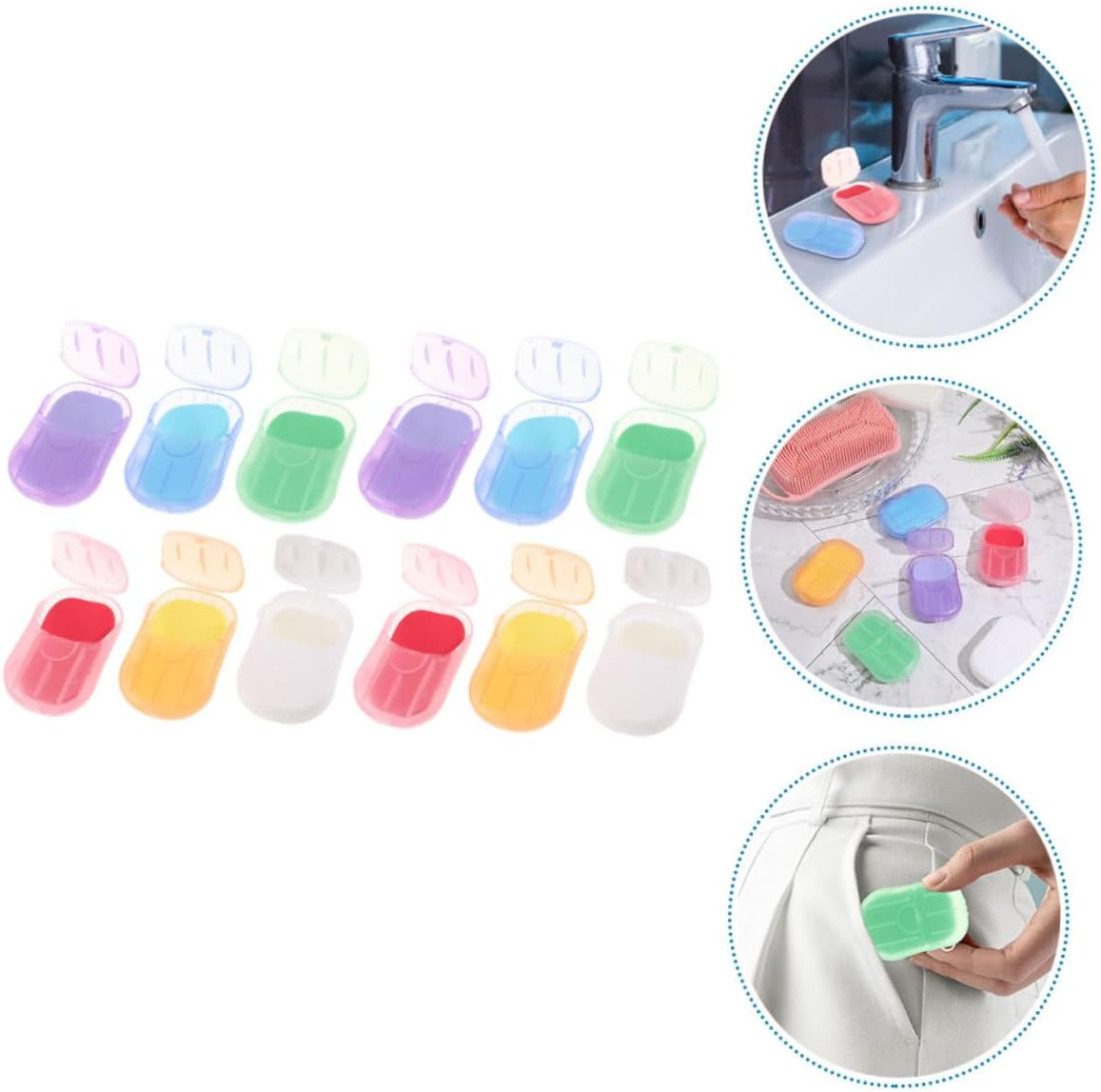 12 Boxes Sheets Paper Soap Mini Soaps Soap Paper Pp Travel Portable Hand Soap image number 5