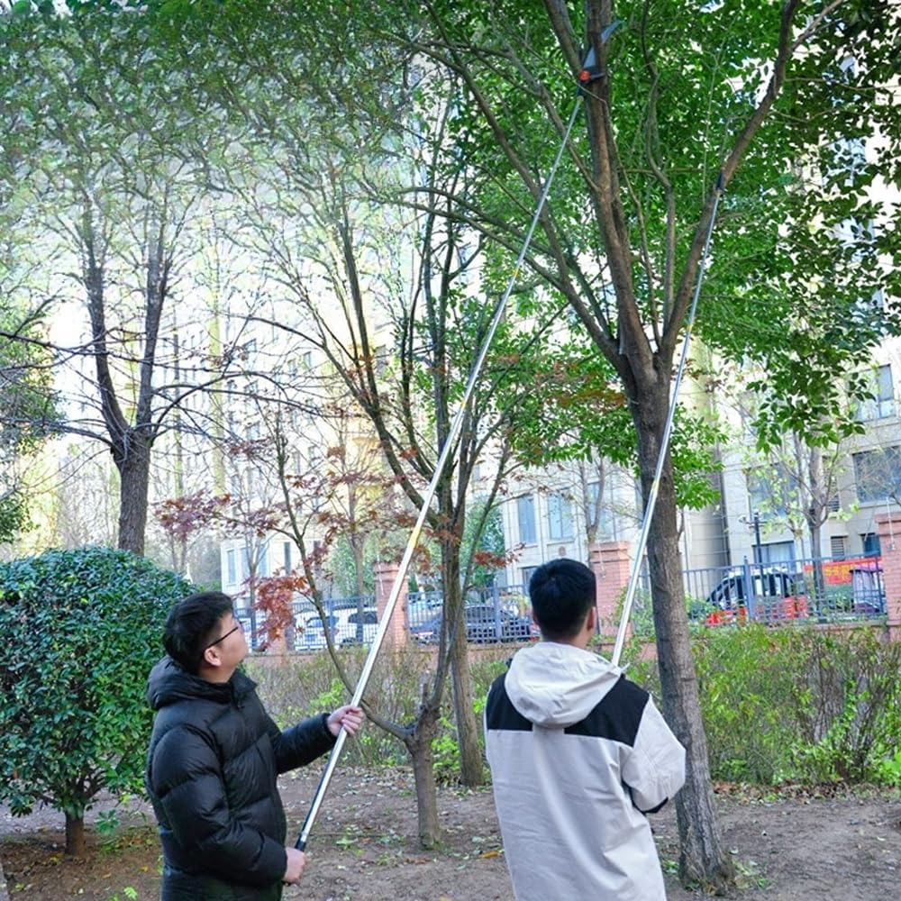 Pole Saws for Tree Trimming, Stainless Steel Extendable 16.4 Ft Manual Pole Pruner, Sharp Steel Blade High Branches Saw, Altitude Pruning Saw for Forestry Yard Garden Patio Palms Shrubs image number 5