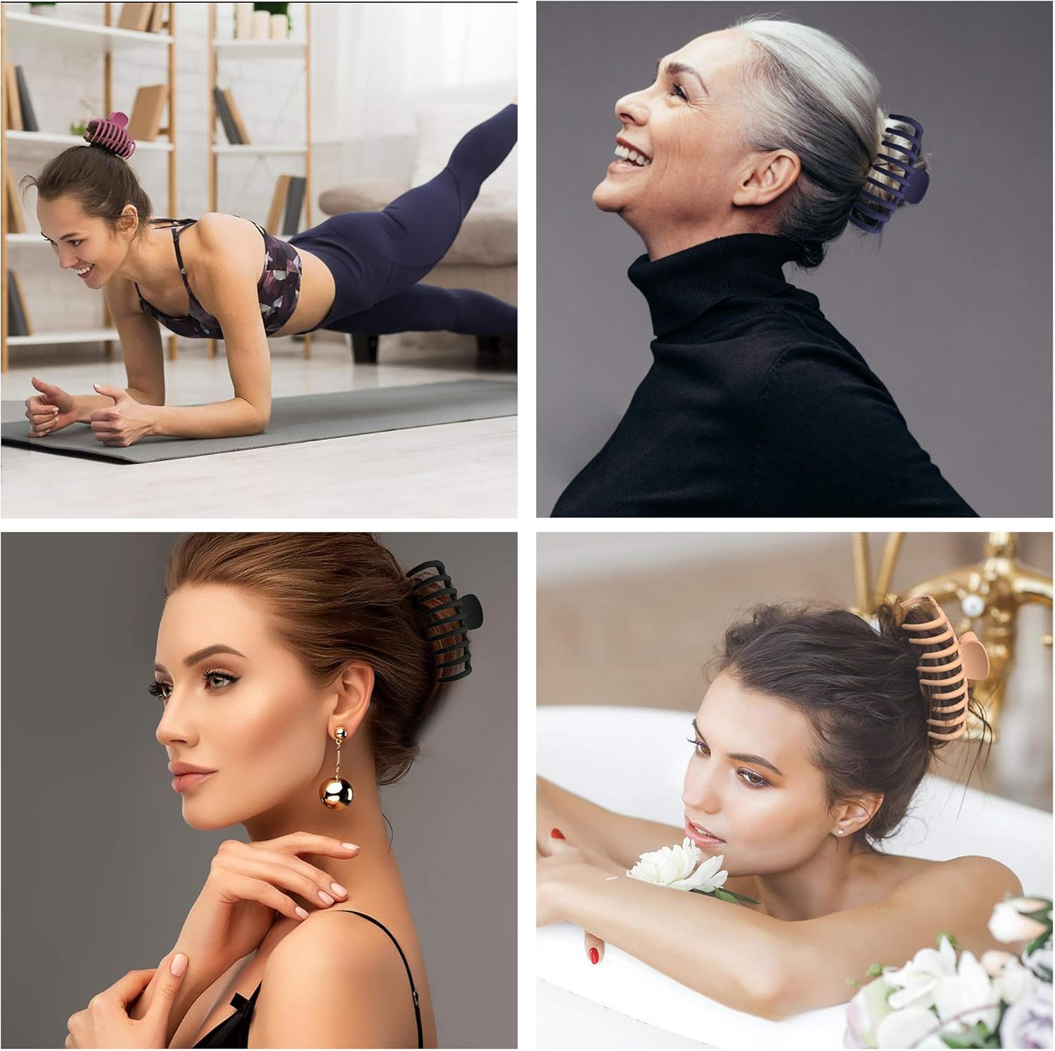 OWIIZI Hair Clip, 4.3 Inches Matte Large Hair Claw Clips Non-Slip Ponytail Jaw Barrette Strong Hold Banana Jumbo Claw Clips for Women Long Thick Hair - Green image number 5