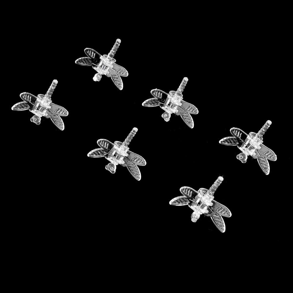 Plant Orchid Clips, Dragonfly Stem Clip Garden Vine Grow Upright Support Stalks Climbing Plants Tomato Trellis Holder Decoration for Supporting Flower Cucumber Vegetables 100Pcs(Transparent) image number 6