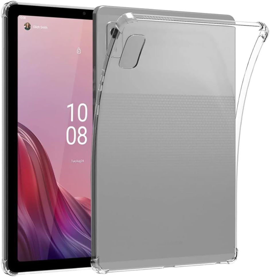 Case for Lenovo Tab M9 9 Inch, Electro-Weideworld Ultra Thin Shockproof Soft TPU Protective Case Cover, Clear image number 2