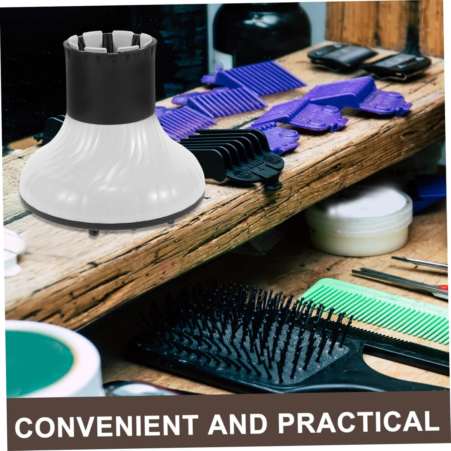 SHERCHPRY Hair Dryer Diffuser Attachment Travel Diffuser for Curly Wavy Hair Blow Dryer image number 1