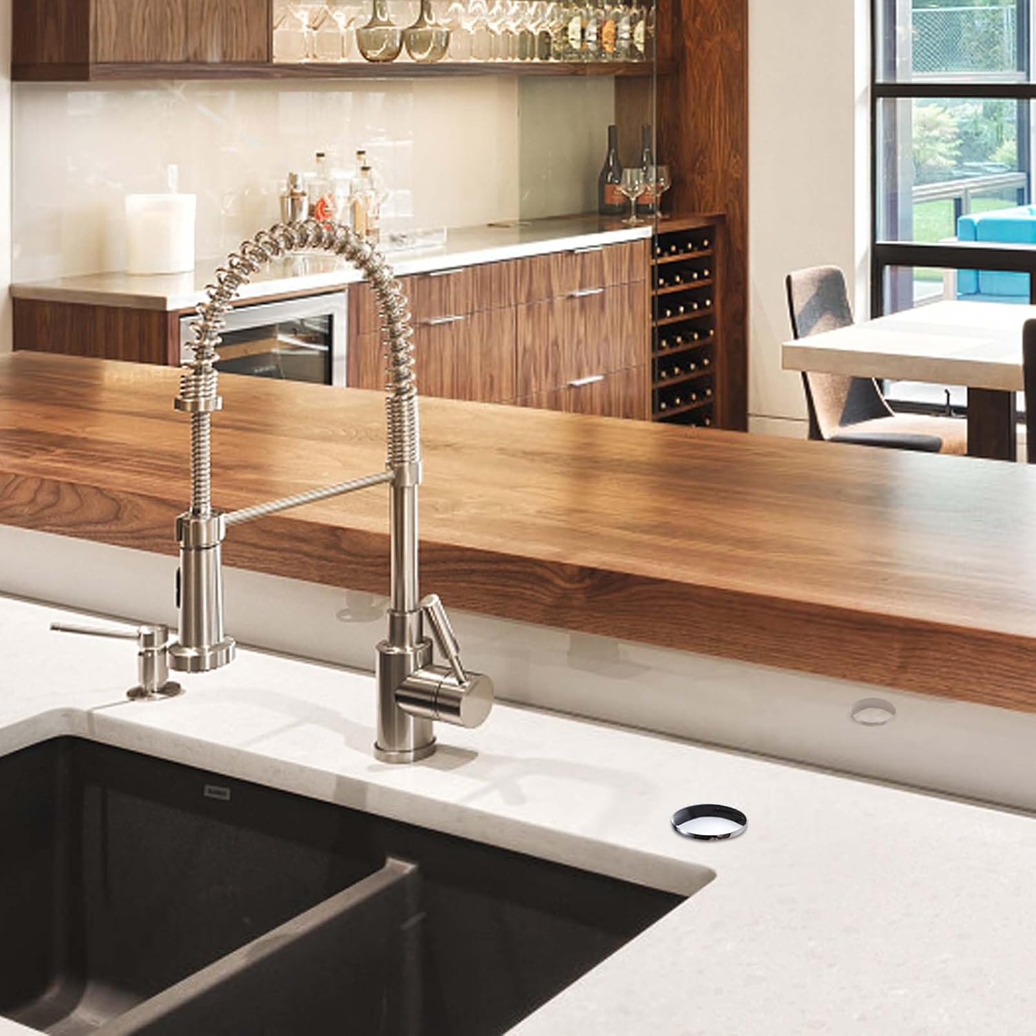 2 Pcs 2 Inch Sink Hole Cover for Kitchen, Good Sealing Sink Tap Hole Plug, Stainless Steel Faucet Hole Cover, Leakage Prevention Blanking Metal Plug (Glossy Chrome) image number 1