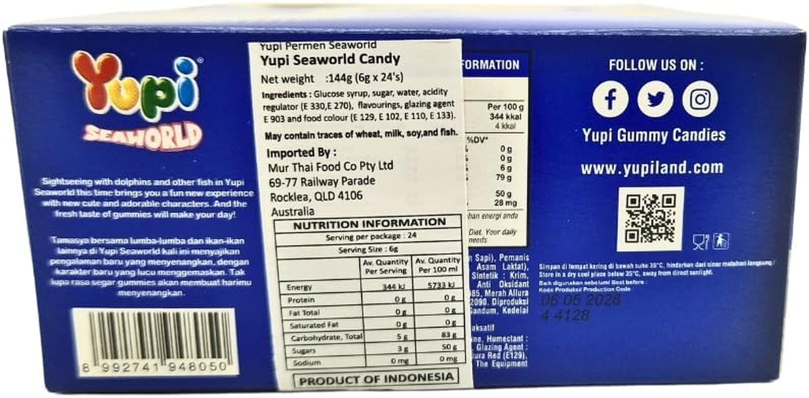 Yupi Sea World Candy 6G*24 image number 1