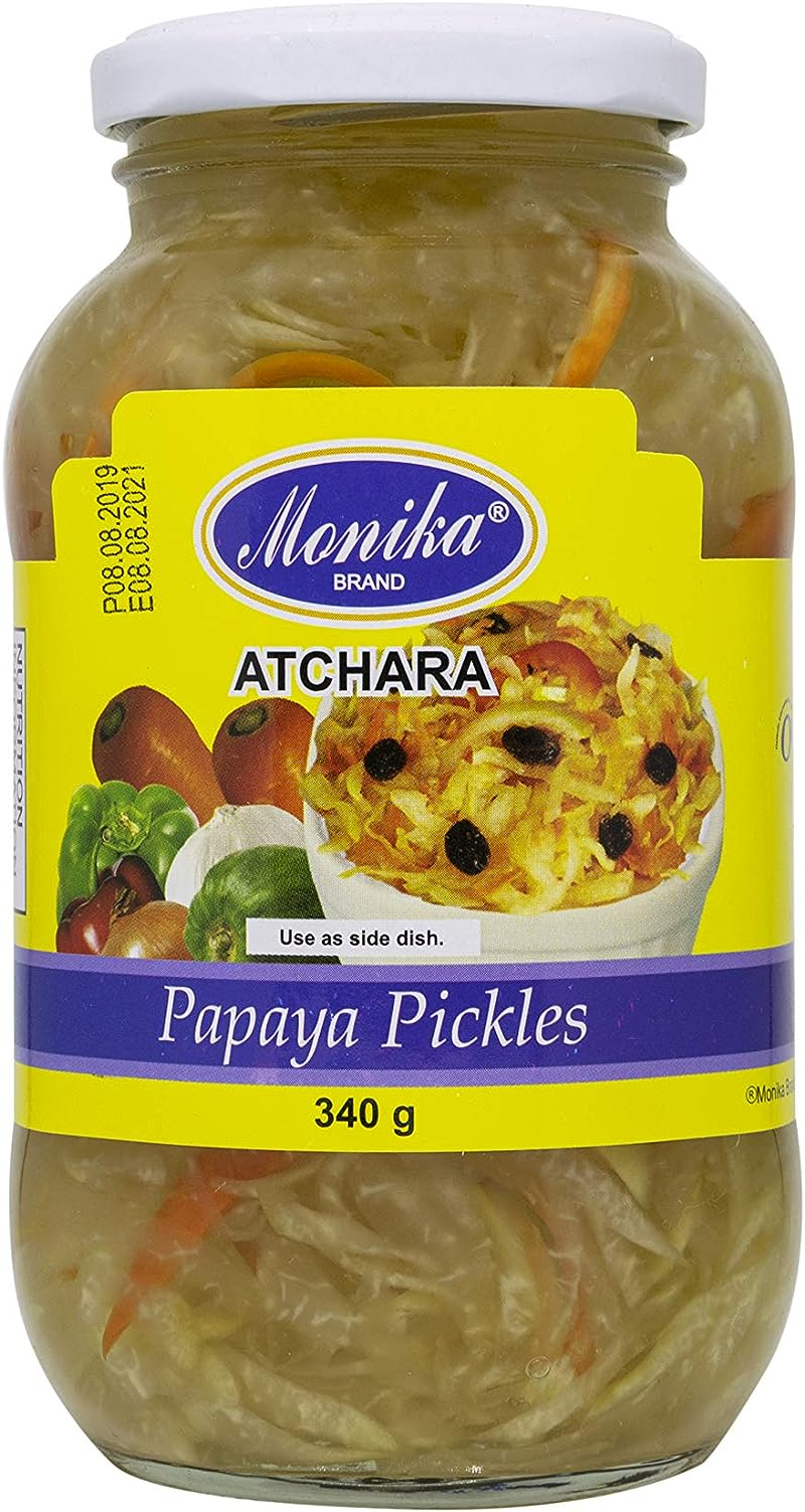 Monika Sweet and Sour Papaya Pickle, 340 G