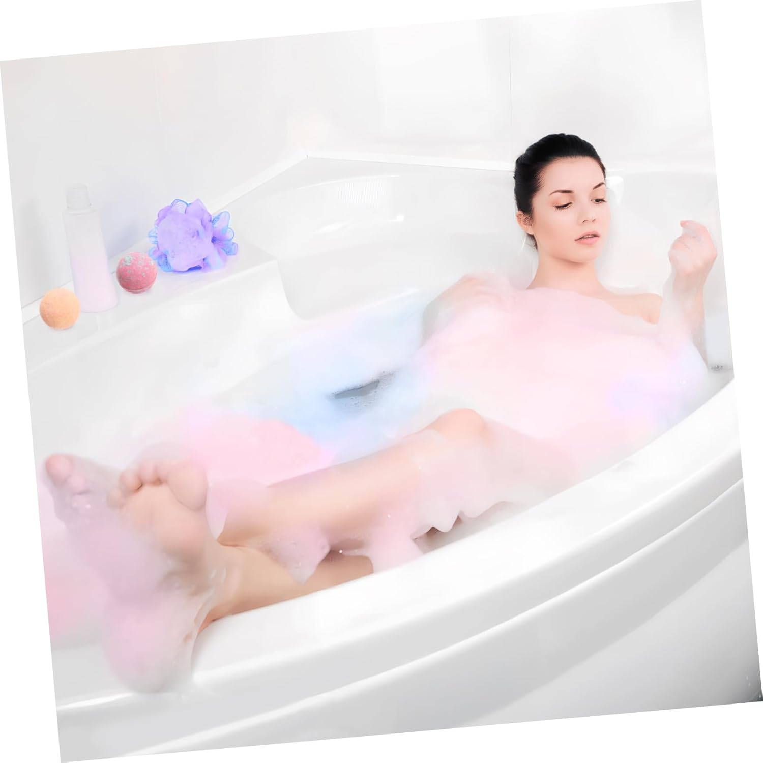 Minkissy 12Pcs Bath Bath for Bathtub Balls Sinks Water Men Care Shower Tool Bubbles Shower Tool Loofah Shower Mesh Puff Dark Green Bathroom Hot Steamer Sea ​​Salt image number 1