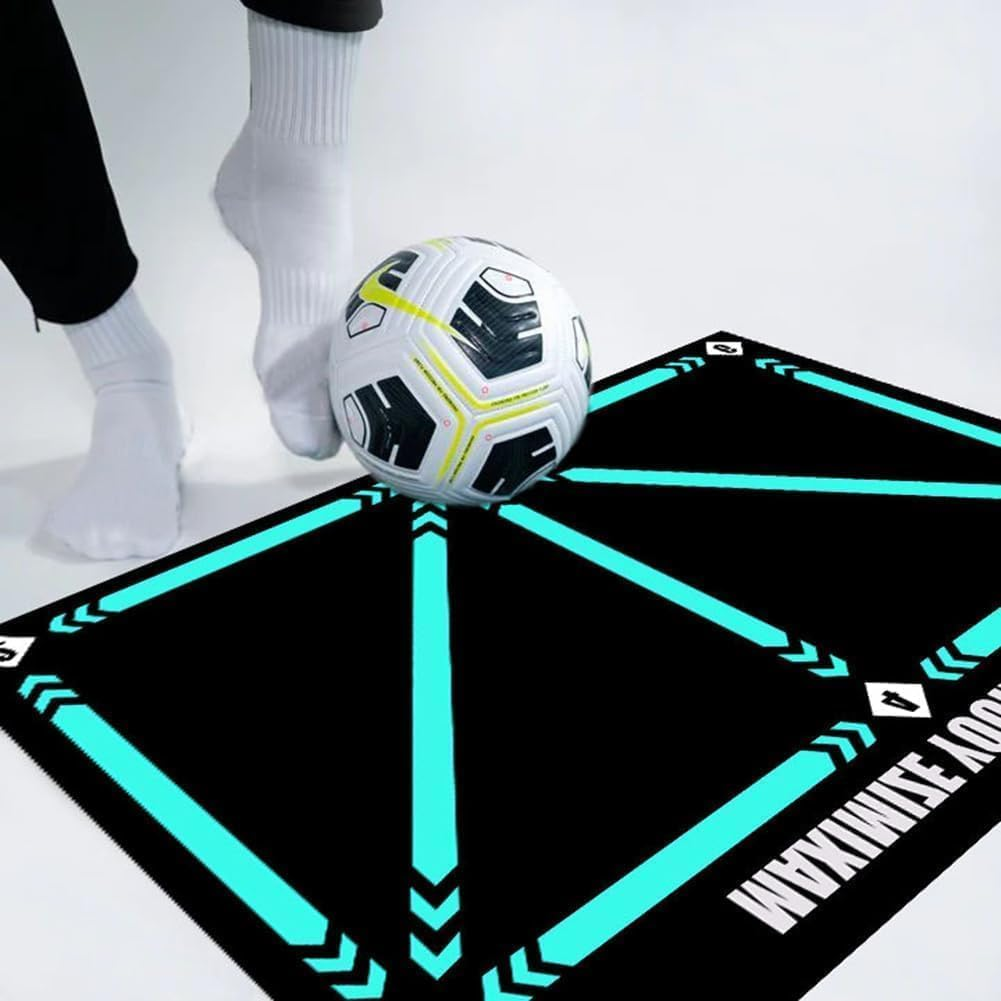 Football Footstep Training Mat Shock Absorption Training Mat,Child'S Soccer Mat for Indoor for Indoor,Free 2 Pairs Football Socks Great For18-40 Years Old image number 1