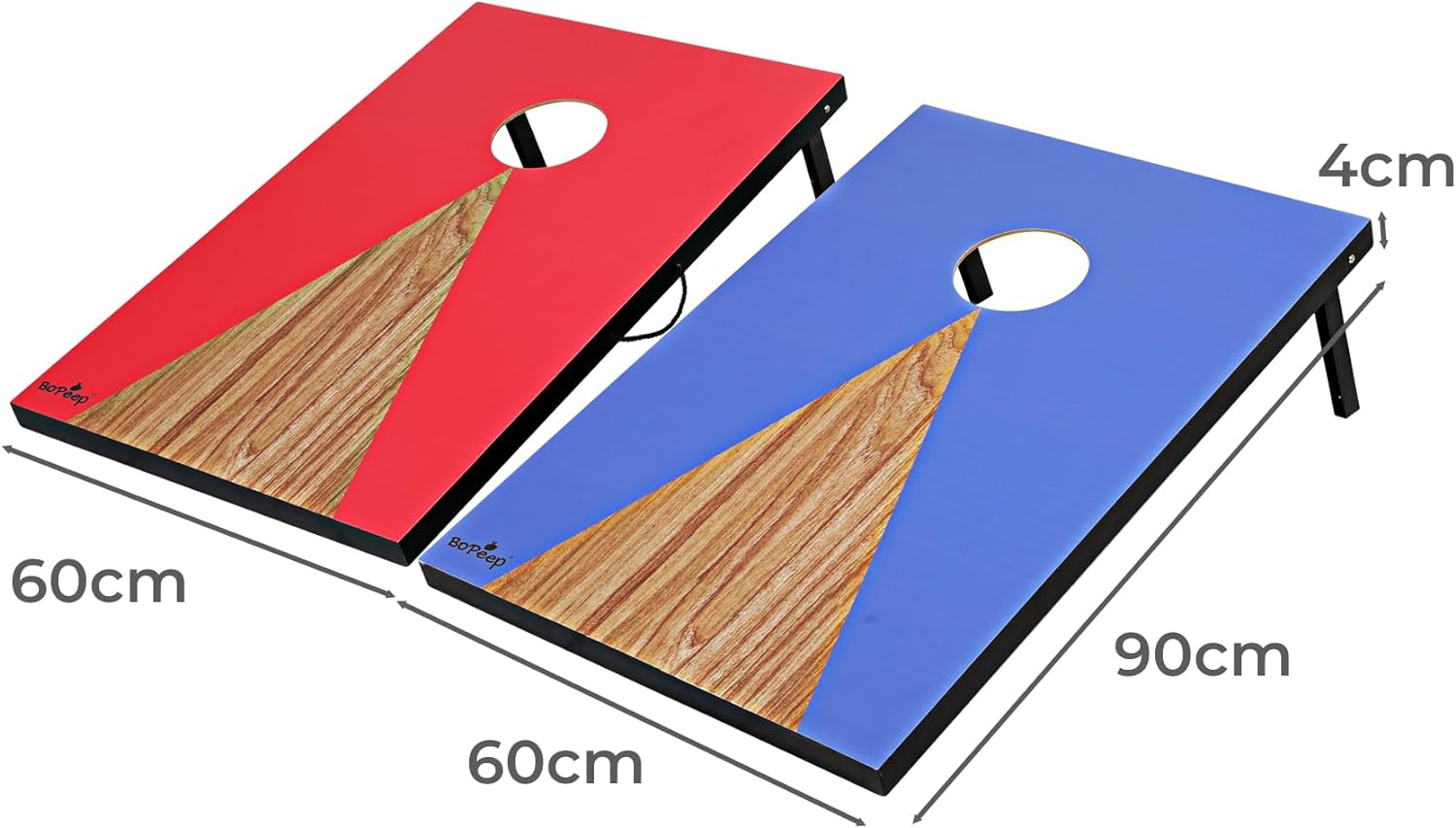 Bopeep 2PCS Kids Bean Bag Classic Cornhole Toss Game Set ，Foldable Wooden Boards with 8 Bean Bags, 90X60Cm，Indoor & Outdoor Fun for Children and Families &ndash; with Carrying Bag image number 4