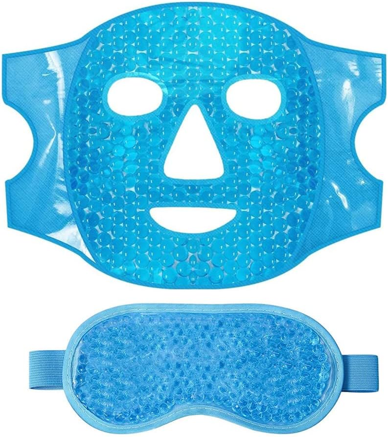 2Pack Gel Beads Face & Eye Masks Kit Hot/Cold Mask Cooling Ice/Heat Facial Eye Pack Therapy image number 1