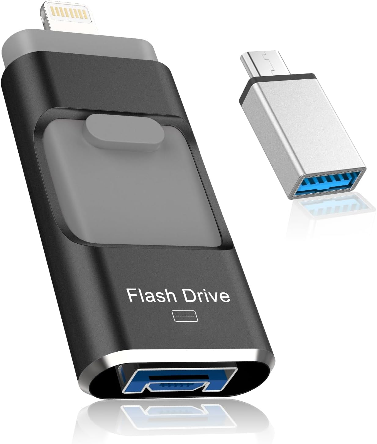 4 in 1 USB Flash Drive for Iphone, 512GB USB Memory Stick for Data Backup, High Speed Transfer USB 3.0 Stick External Storage, USB Stick Thumb Drives Compatible for Iphone/Ipad/Pc/More Devices(Pink)