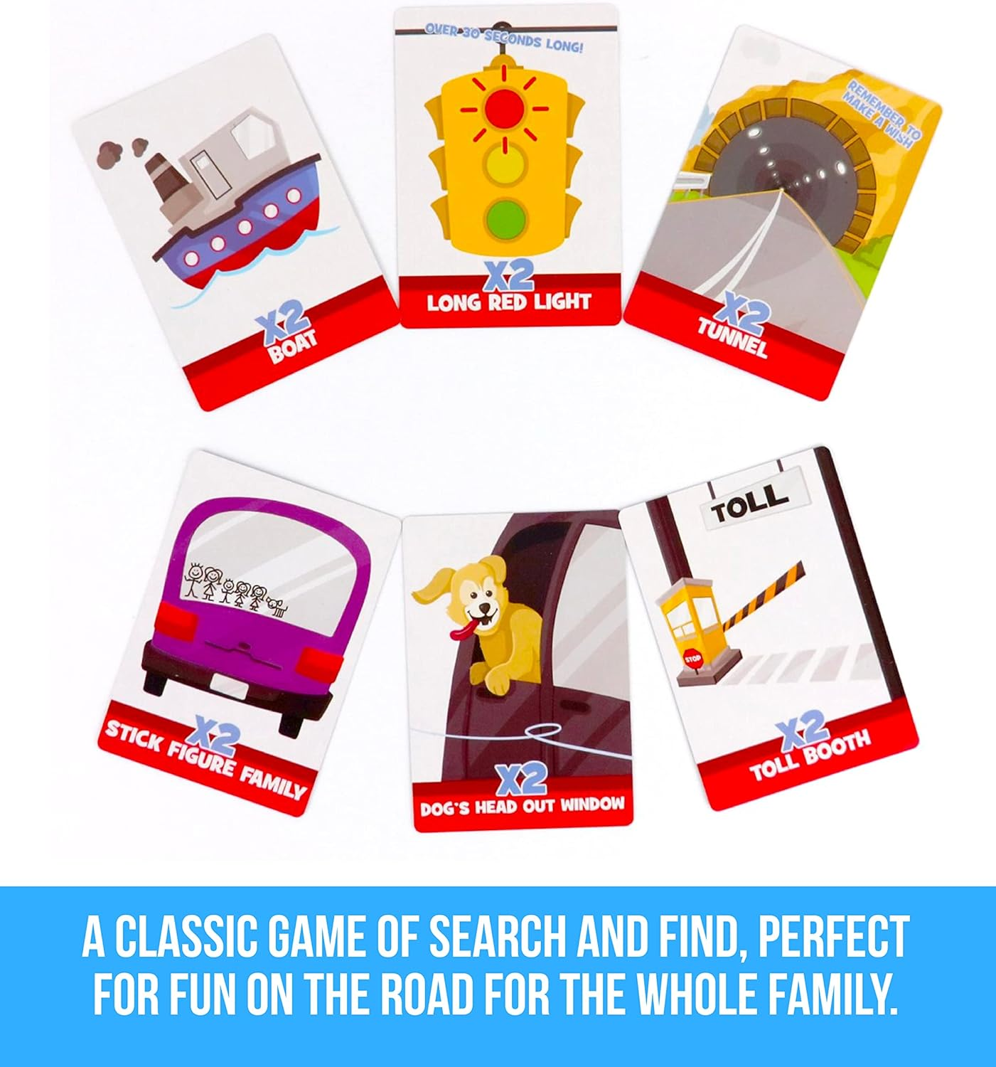 Regal Games - Highway Hunt Card Game - Travel Scavenger Hunt Game - for Family Vacations, Car Rides, & Road Trips - 2.75&rdquo;X 4&rdquo; Card Size - 54 Count - 2-8 Players, Ages 4+ image number 3