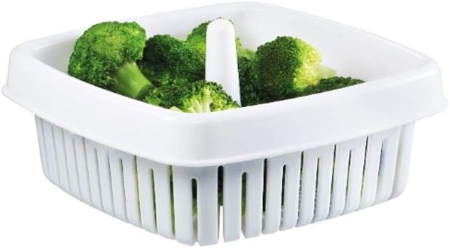 Microwave Vegetable Steamer Veggie Steamer - Red image number 6
