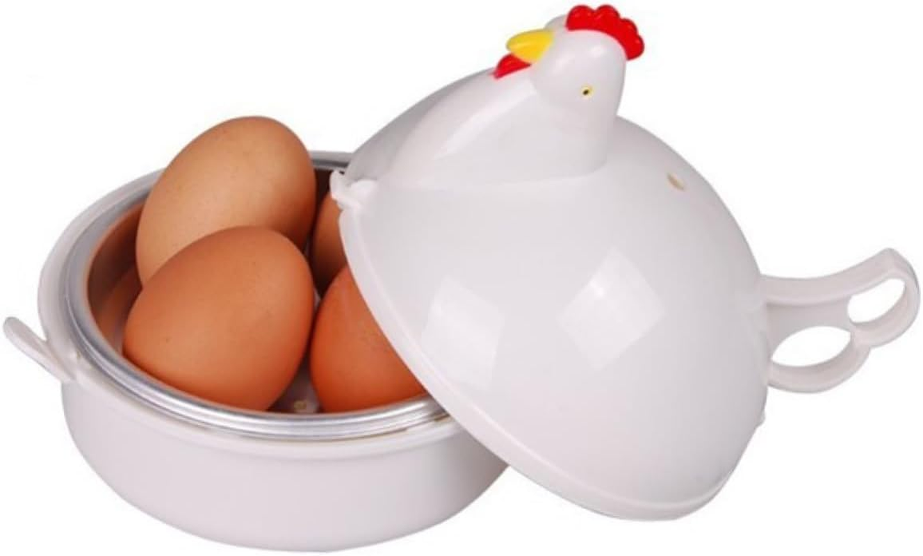 LABRIMP Chicken Shaped Microwave Egg Boiler Poacher Cooker for Eggs Easy to Use Egg Boiler Microwave Egg Poacher for Quick Breakfast Cooking image number 5
