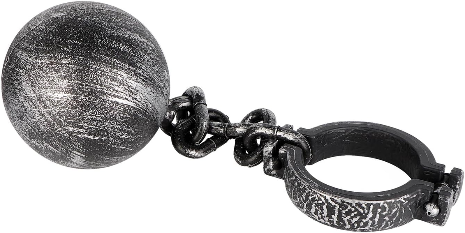 Lifelike Lightweight Plastic Shackles with 18 Cm Ball and Chain for Prisoner Costume Accessories Prop and Decoration image number 5
