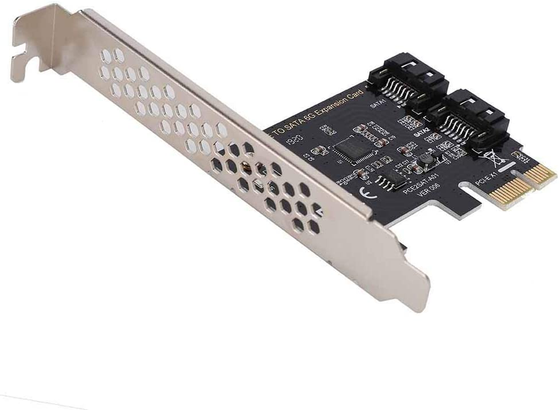 PCI Card, PCI Express to SATA 3.0 2-Port SATA III 6 Gbps Expansion Adapter Cards PCI-E Cards image number 2