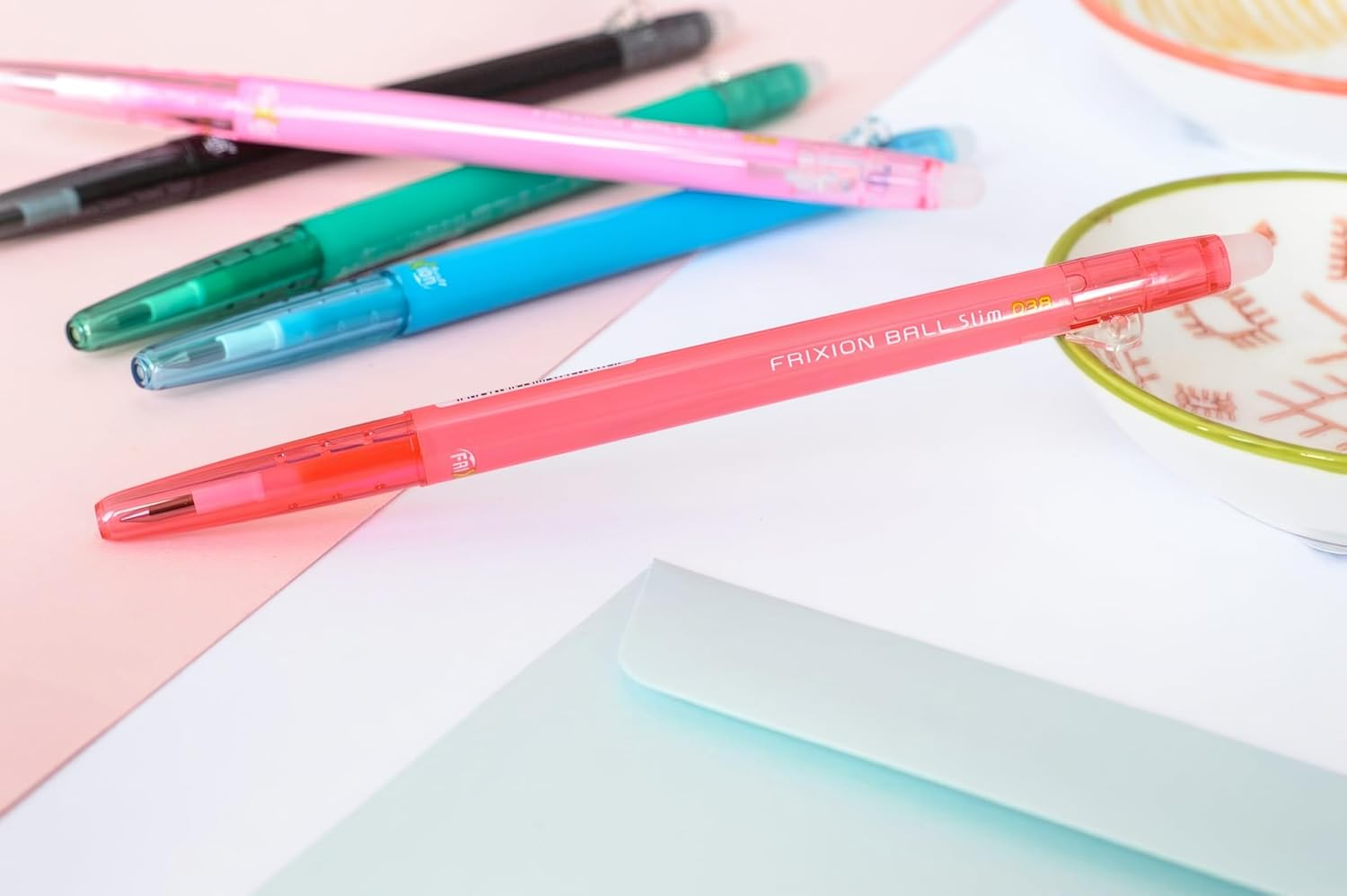 Pilot Frixion Ball Slim 038 Ballpoint Pen, Green (LFBS-18UFG) image number 1