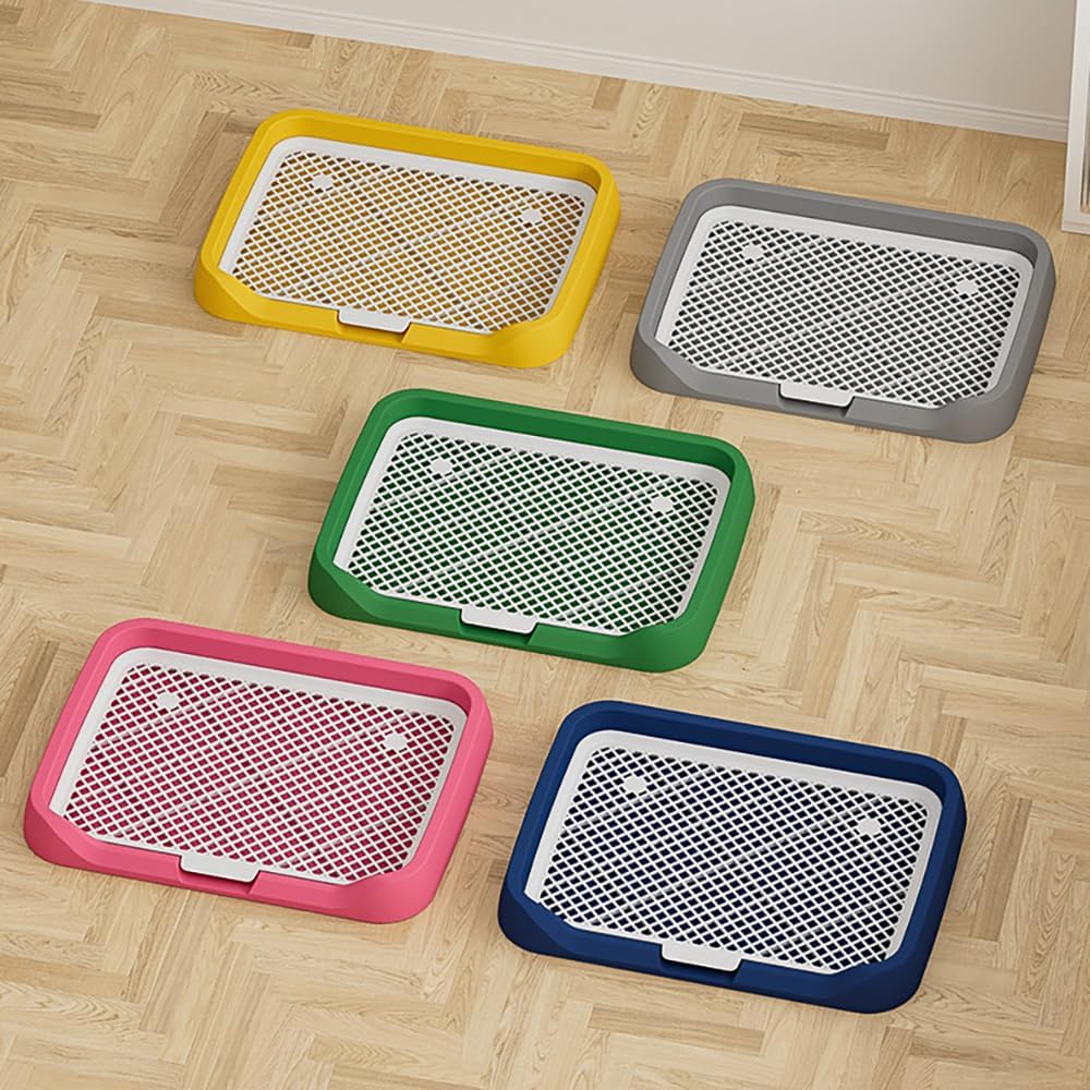 TOMVAES Washable Dog Toilet, Potty Pad Holder with Urinary Column, Convenient Durable Pet Tray for Indoor Pet Toilet Training, Grey 46 X 35 X 5 CM image number 5