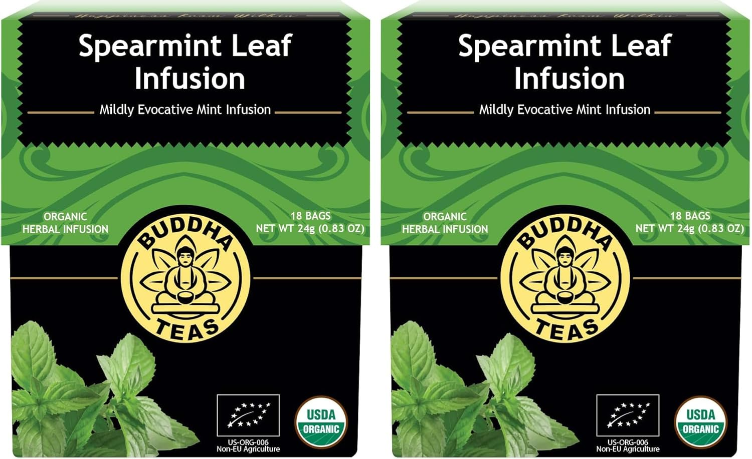 Buddha Teas Organic Non-Caffeine Spearmint Tea 18 Teabags image number 2