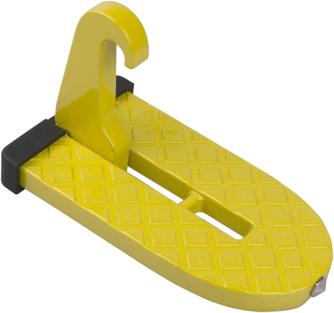 Car Doorstep Vehicle Hooked Folding Ladder Foot Pegs Pedal with Safety Hammer Function for Easy Access to Car Rooftop U Shaped Doorstep Compatible with SUV RV Off-Road (Yellow) image number 3