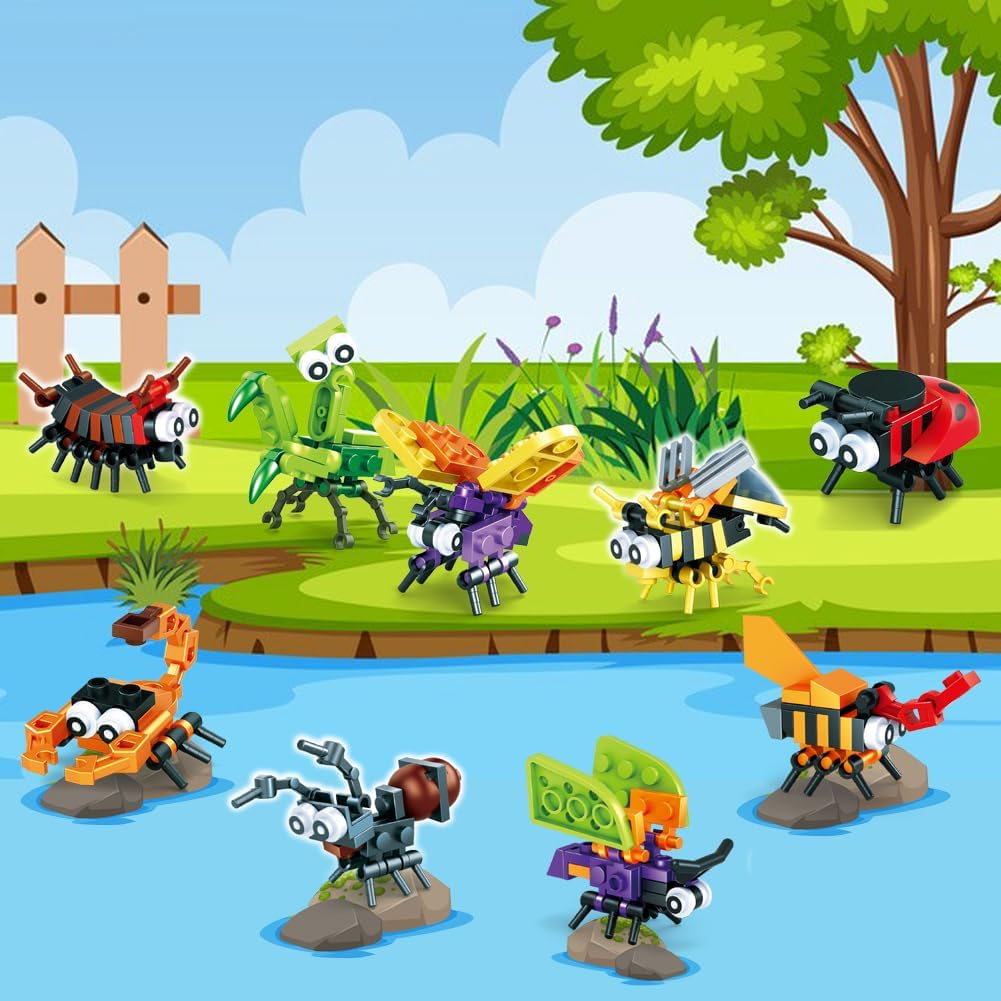 Advent Calendar 2024, 24Pcs Building Blocks Christmas Countdown Calendar Mini Animals Building Block Toys for Kids Boys Girls Xmas Stocking Stuffer Party Gifts 4 5 6 7 8 image number 3