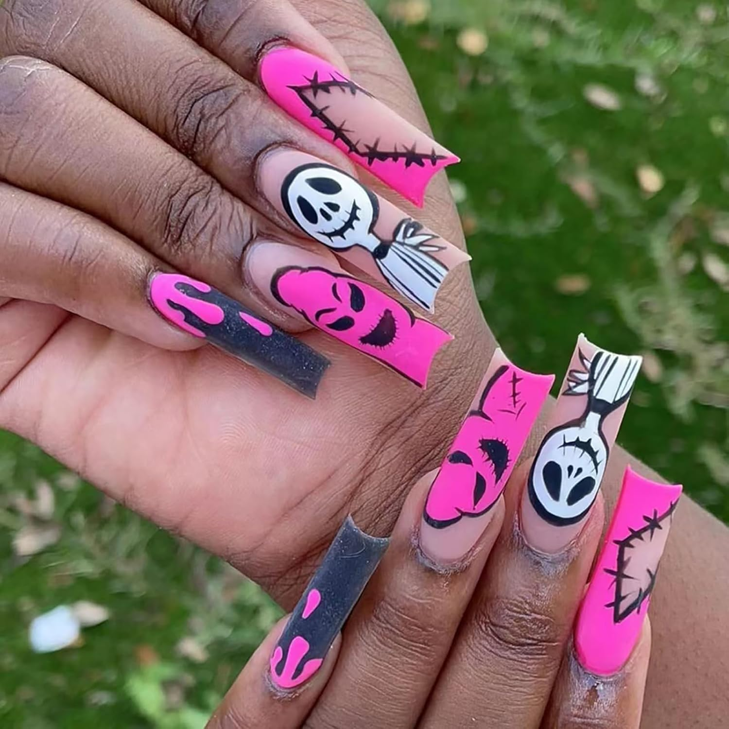 Halloween Nail Stamping Plate Spooky Holiday Nails Stamping Kit Skull Ghost Theme Nail Art Design Plate for Women Girls DIY Home Salon Use image number 2