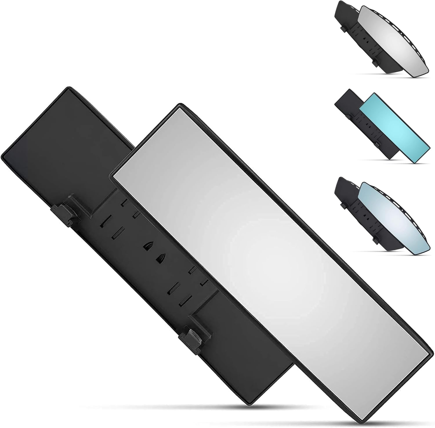 Verivue Universal Panoramic 12-Inch Rear View Mirror, Anti-Glare Wide Angle Car Mirror, Rearview Mirrors Accessory for Baby Rear-Facing, Clear Panoramic Convex Mirrors for Cars and Suvs image number 6