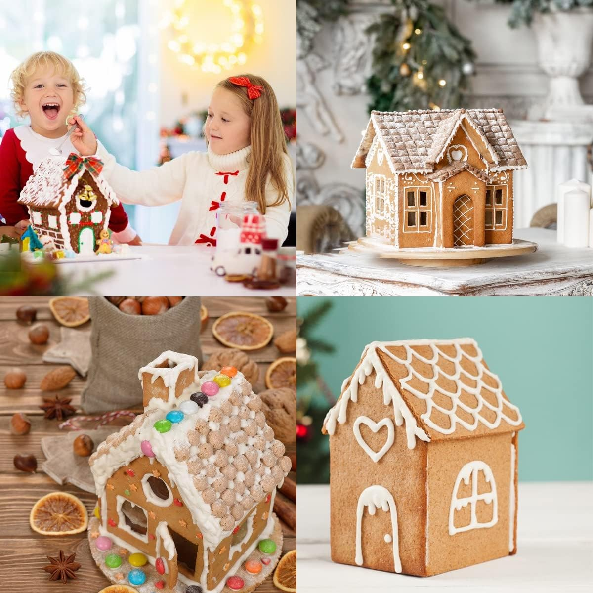 3D Christmas Cookie Cutters, 3D Cookie Cutters, Christmas Cookie Cutters, 3D Cookie Cutters, Gingerbread House, for Biscuits, Baking, Kitchen Accessories, Pack of 10 image number 6