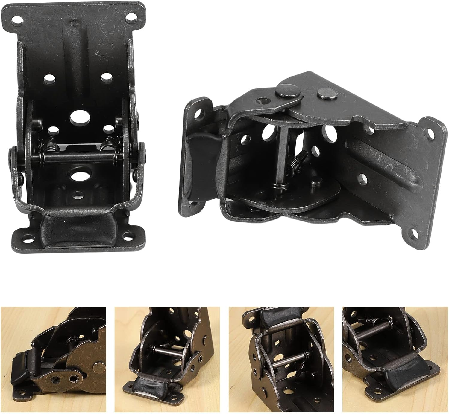 4Pcs Support Frame - Locking Hinge Table Leg Fittings and Gussets for Folding Legs, Workbench, Desktop Expansion in the Kitchen image number 1