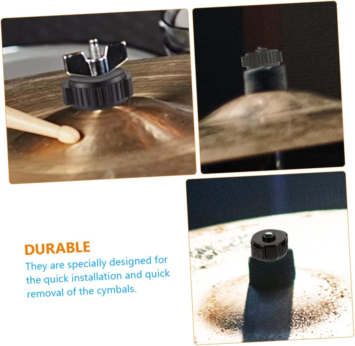 ERINGOGO Quick Assembly Nuts Set for Drums 6 Pcs Drum Nut Fixing Buckle Rugged Practical for Drummers