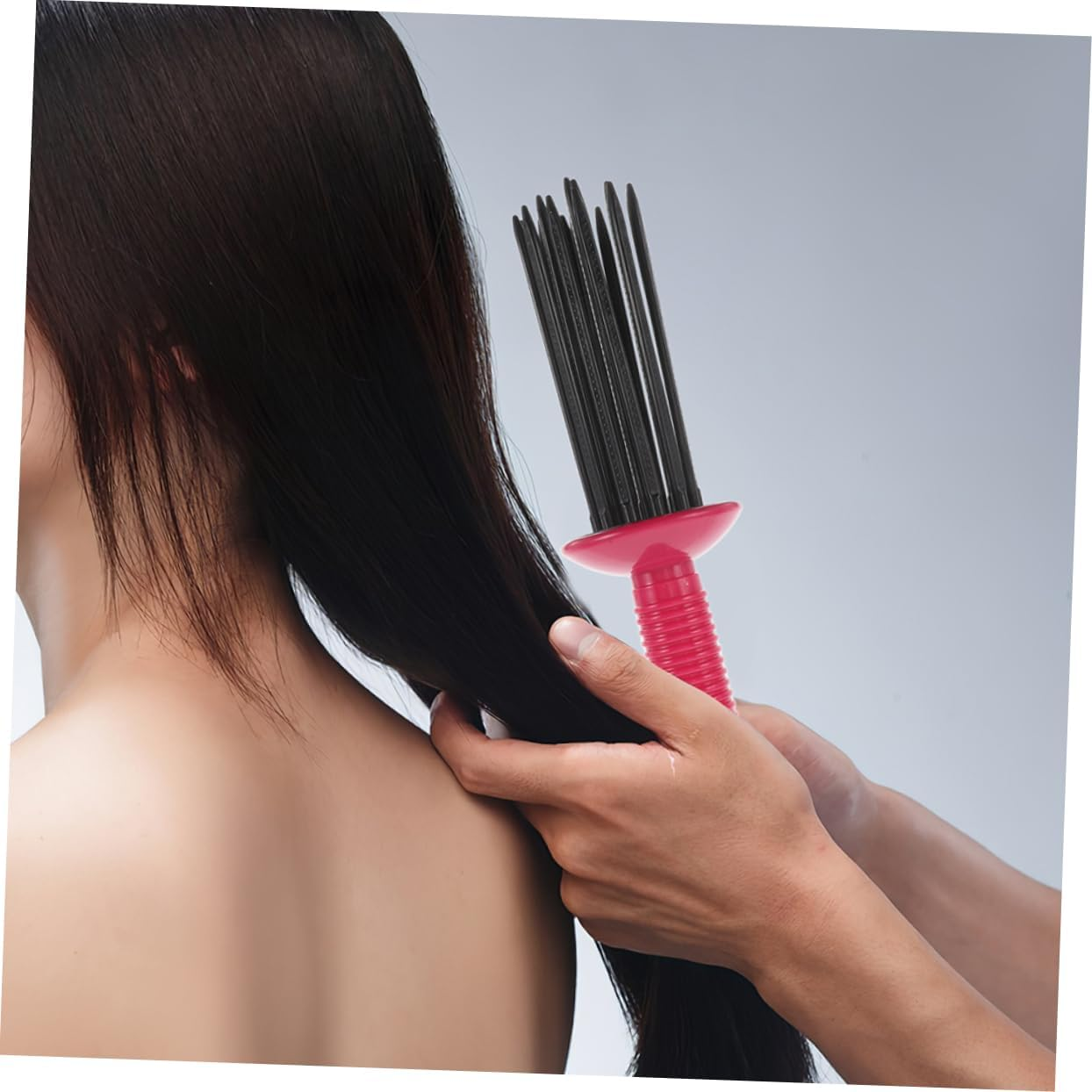 2Pcs Fluffy Curling Brush Slip Hair Curling Comb for Curly Hair Styling Tools Portable Air Volume Comb for Travel Styling image number 3