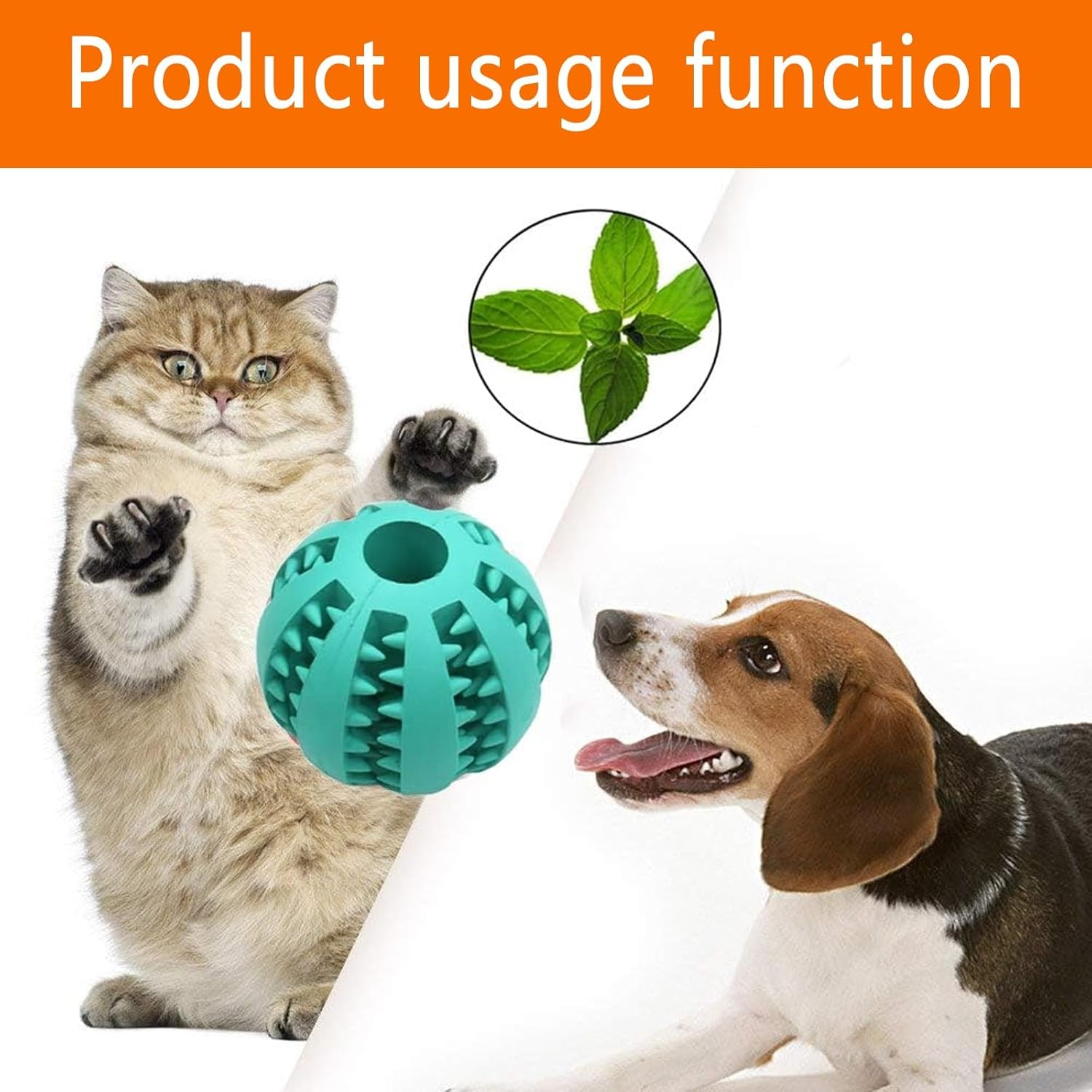 Mumoo Bear Treat Dispenser Dog Toy Ball | Interactive Dog Toys for Boredom | Dog Puzzle Toy | Stimulation Toy (Small 7Cm/2.75In, Blue, 1 Pack) image number 2