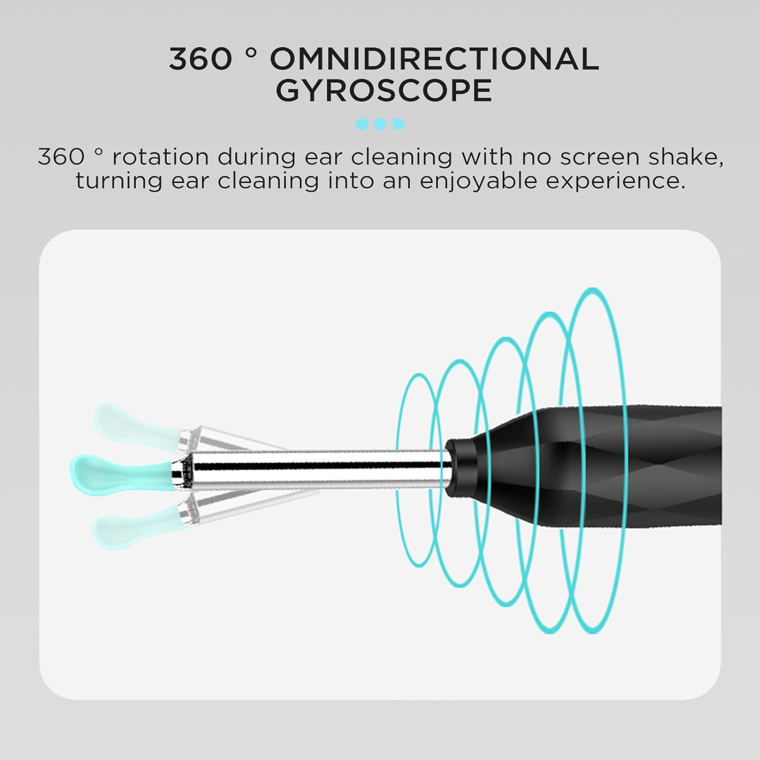 Viviendo Ear Wax Removal Endoscope, Earwax Remover Tool with Ear Camera HD, Clean & Pick Wax Kit, Tyoe-C Rechargeable Wifi Otoscope with 6 LED Lights, Ear Cleaner Scope - White image number 5