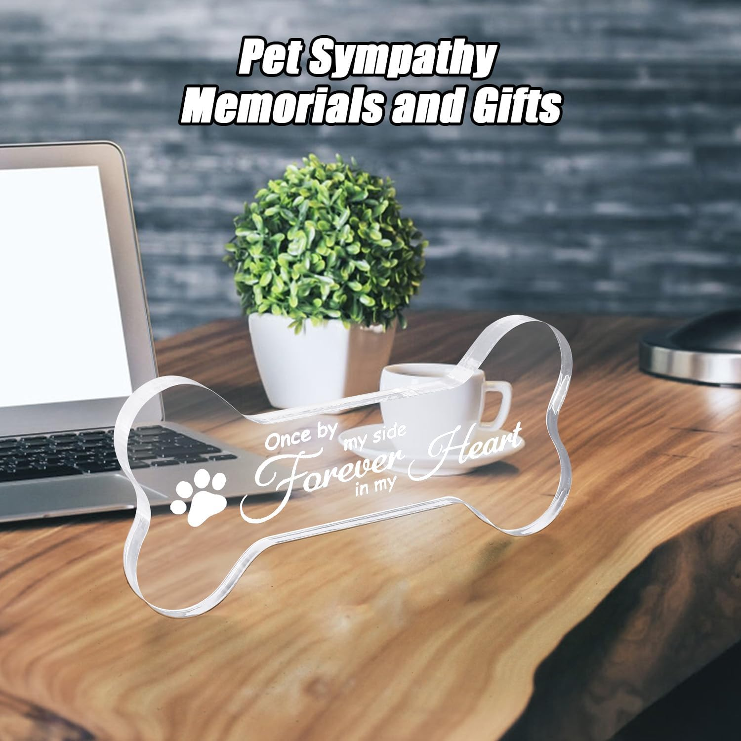 Pet Memorial Ornament, Loss of Dog Cat Sympathy Gift Pet Remembrance Ornament Bone Shape Memorial Gifts Decoration for Dogs Puppy Keepsake image number 6