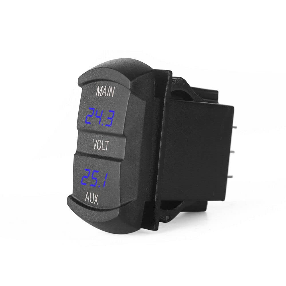 12V Volt Meter Dual Battery Monitor LED Digital Car Boat Voltage Marine Gauge AU