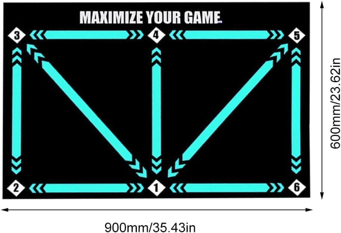 Football Footstep Training Mat - Silent Shock Absorption Equipment for All Ages, Soccer Enthusiasts to Improve Speed, Strength and Coordination image number 1