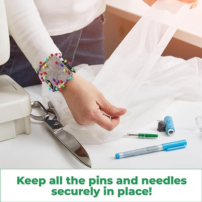 Magnetic Pin Cushion for Sewing &ndash; Wrist Pin Holder &ndash; Sewing Notions Sewing Quilting Supplies &ndash; Magnetic Pin Holder for Sewers & Hairstylist &ndash; Magnetic Pin Holder for Sewing Quilting Gift image number 4