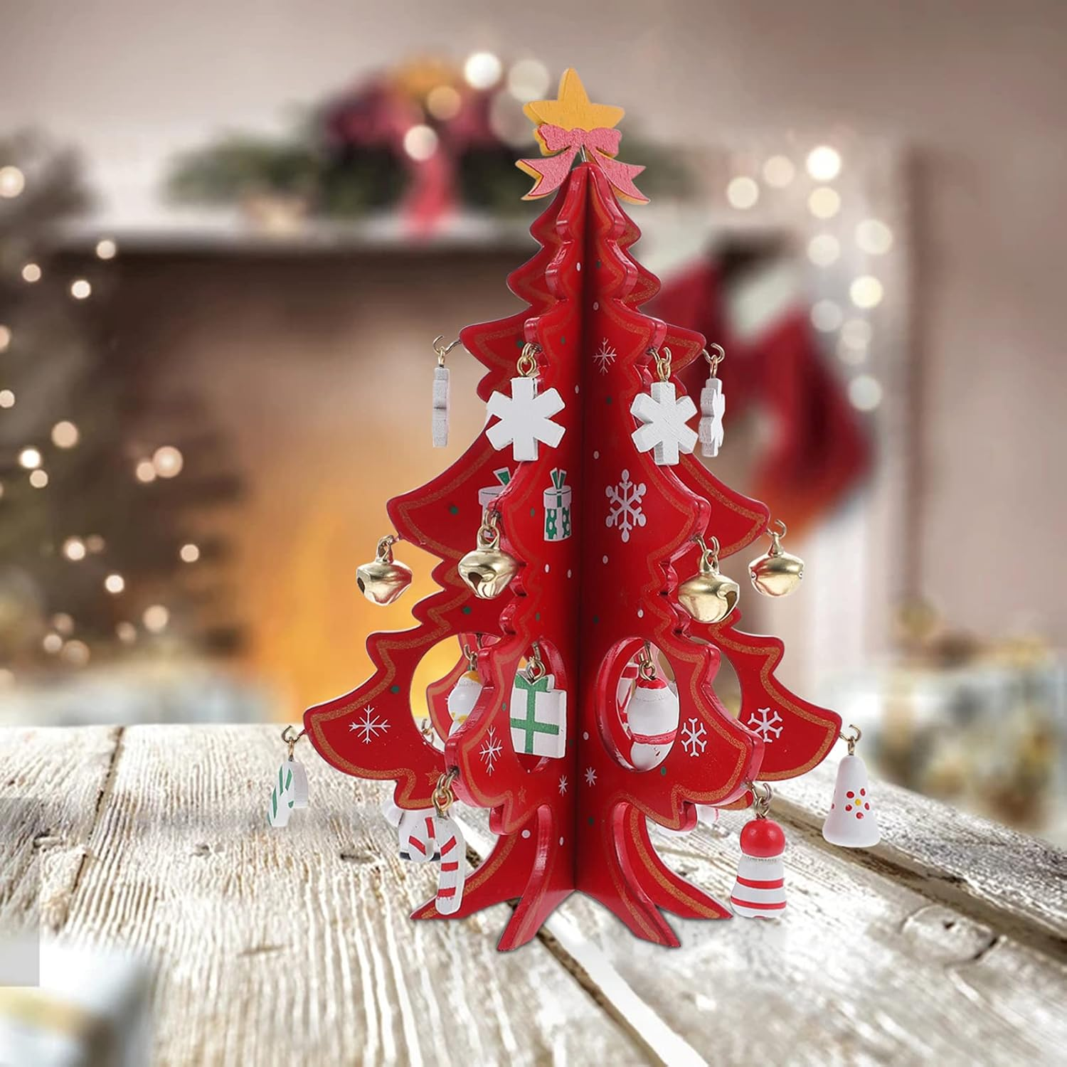 Creative Mini Christmas Tree Tabletop Ornament for Holiday Decor Model Bright Colors for Home and Christmas Party Display image number 3