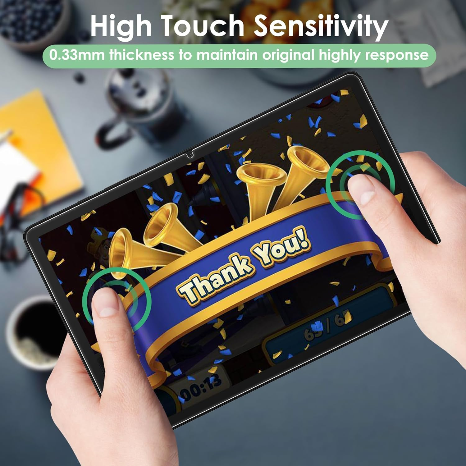 [3 Pack] Screen Protector Compatible with Samsung Galaxy Tab A11 Plus/Tab A9+ / A9 plus 11" SM-X210/X215/X216, 9H Hardness, HD Clear, Scratch-Resistant, Bubble Free, Easy Installation