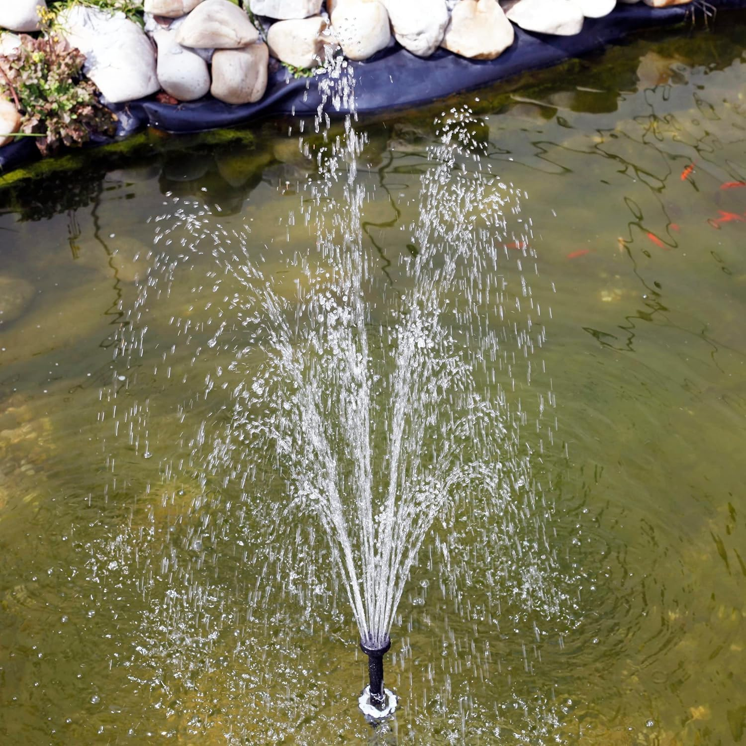 20W Solar Water Pump KIT: DC Brushless Submersible Water Pump 410Gph with 18V 20W Solar Panel for Solar Fountain, Fish Pond, and Aquarium (No Backup Battery) image number 4