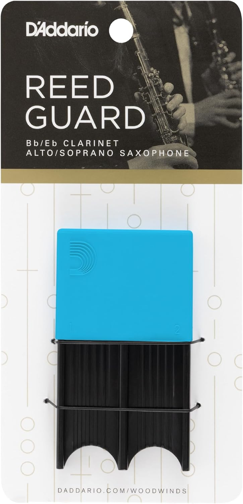 D'Addario Woodwinds Reed Guard for Bb Clarinet and Alto Saxophone, Blue image number 6