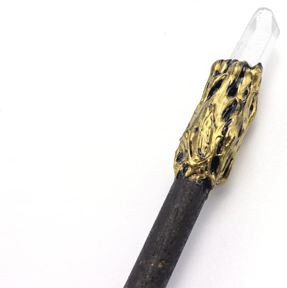 Fine Handcrafted Crystal Magic Wand Pink Crystal White Crystal Gemstone Magic Wand Cosplay Magic Wand for Witches and Wizards - A image number 3