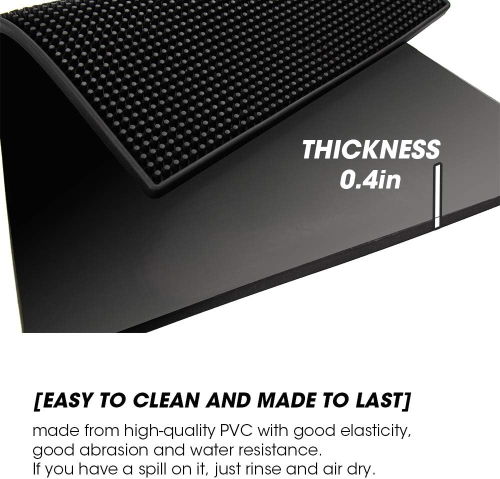 3Pcs Bar Mat Barber Mats for Clippers - Quality Rubber Service Spill Nonslip Flexible Barber Work Station Restaurant Service Mat (3Pcs, 12&times;6 Inch, 18&times;12 Inch, 24&times;12 Inch) image number 5