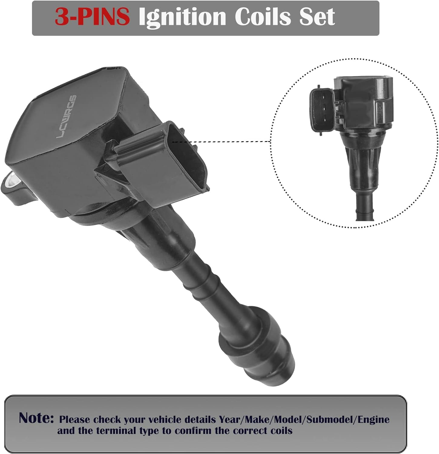 Set of 6 Ignition Coil Packs and Iridium Spark Plugs for Nissan Murano Maxima Altima Quest Xterra Pathfinder Frontier 2002 2003 2004 2005 2006 2007 2008 3.5 V6 Spark Plugs Coils Replaces# UF349 image number 1