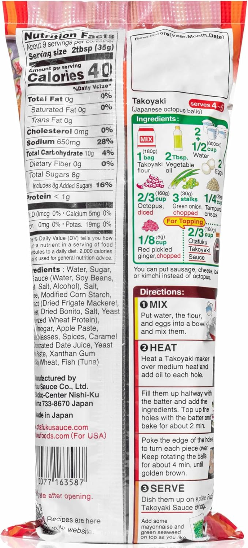 Takoyaki Sauce - Otafuku 300G image number 5