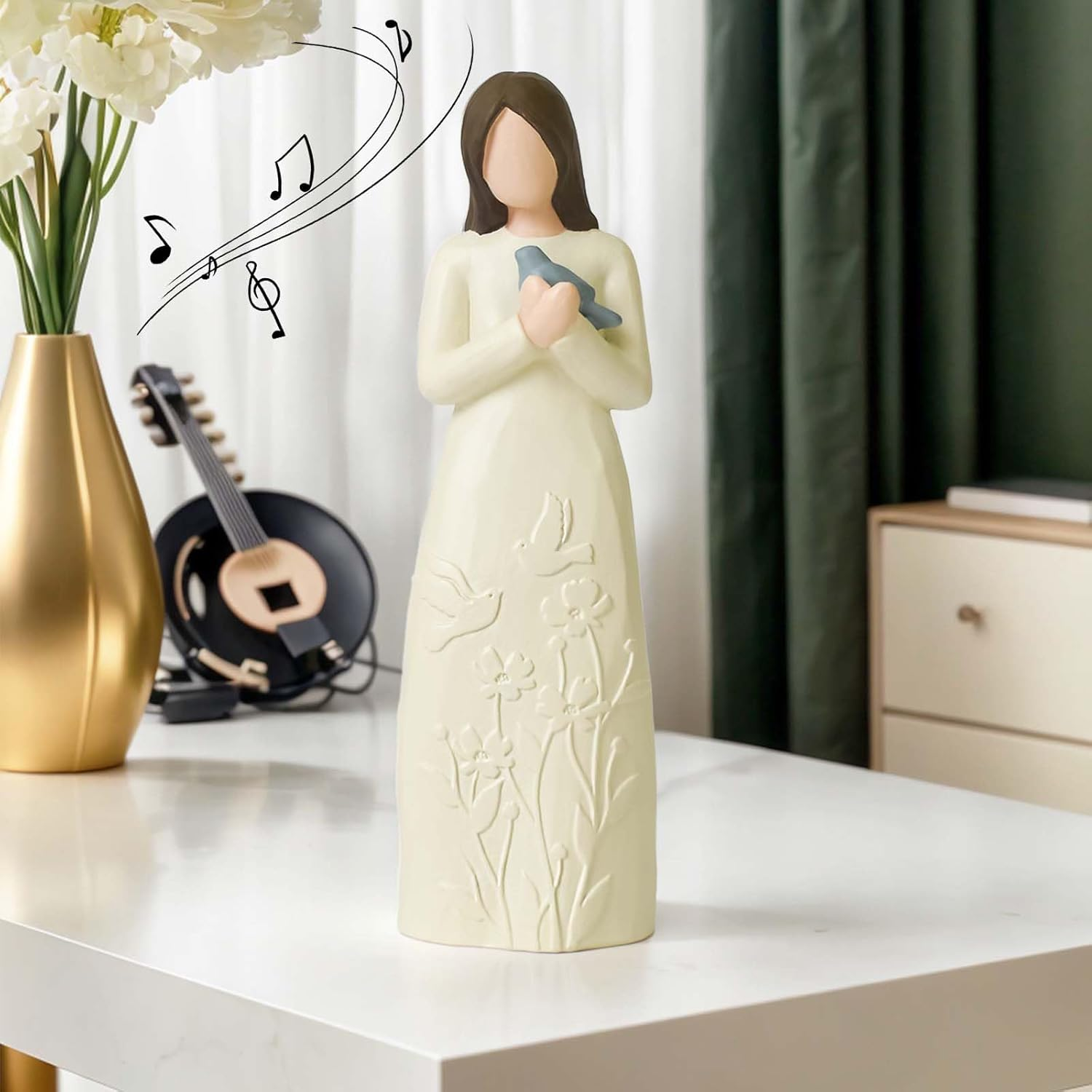 Sympathy Gifts for Loss of Loved One, Memorial & Bereavement Gift, Guardian Figurines with Dove, Grief Gifts for Blue Bird Lover, Women, Friend, Coworker image number 2