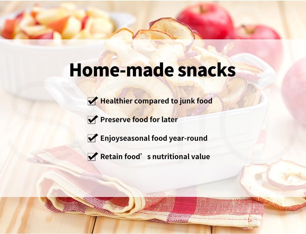 Spector Food Dehydrators,Food Dryer with 5 Removable Trays,40-70℃ Adjustable Temperature Controls for Jerky Yogurt Fruit Maker,48H Adjustable Timer, Lcd Touch Control,Silver image number 2