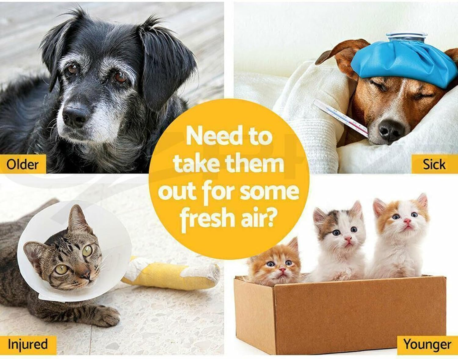 FURBULOUS Pet Dog Stroller, 4-Wheel Foldable Cat Dog Stroller with underneath Storage, Easy to Fold & Unfold, Cup Holder Handle 360&deg; Front Wheel Rear Wheel with Brake for Small Pets - Grey image number 1