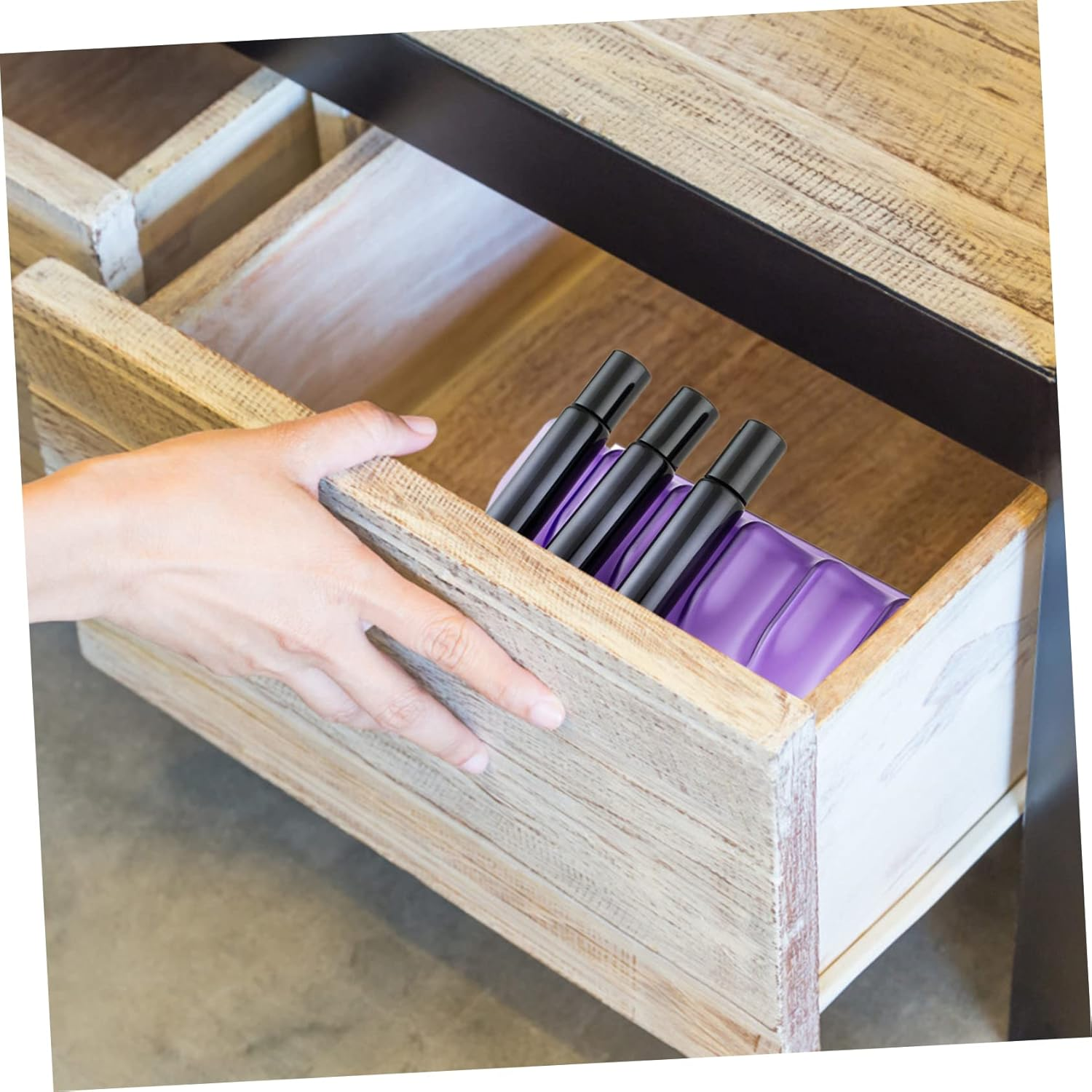 3Pcs Shelf Organiser Closet Storage Organizer Essential Oil Bottle Rack Holders Easy Clean image number 6