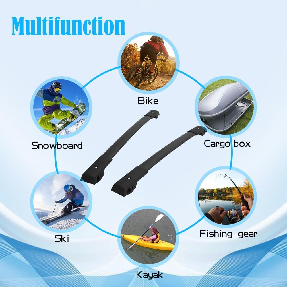 HEKA Roof Rack Cross Bars Compatible with Ford Bronco Sport (On Road) 2020-2026 Base & Big Band Rails Models for Kayak Luggage Ski Bike Carrier image number 6